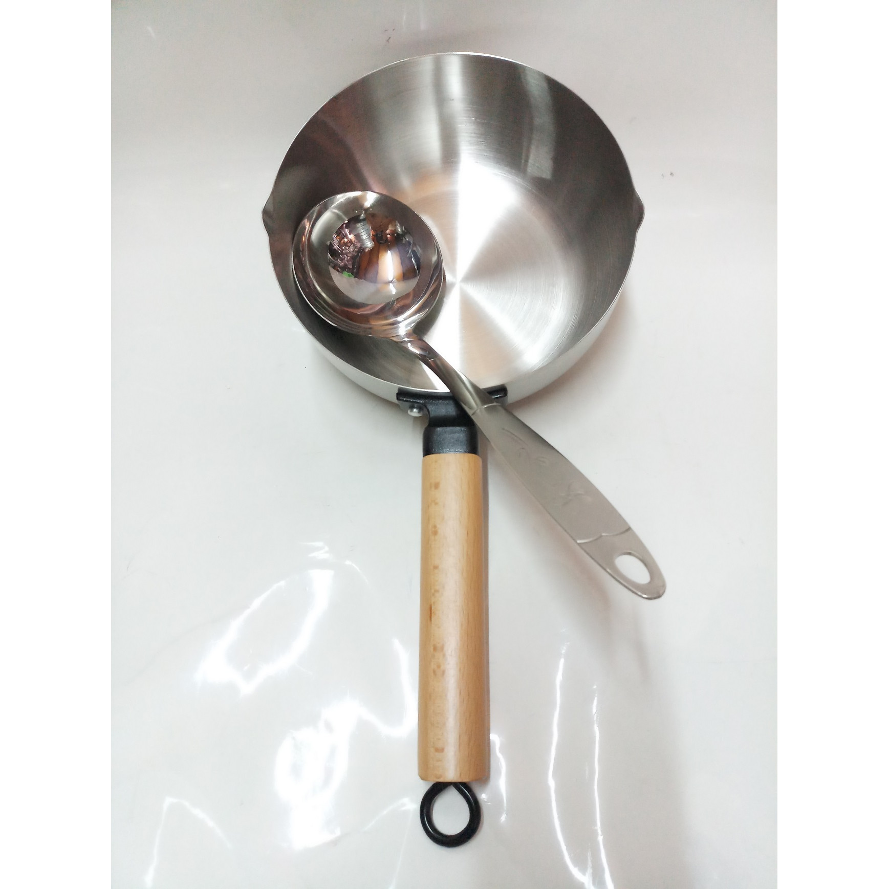 COMBO 1 CA INOX CÁN GỖ CAO CẤP+1 VÁ INOX.