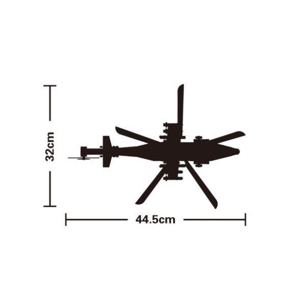 Lắp ráp Ghép Hình Máy Bay Trực Thăng AirForce Chiến Đấu Hàng Cao Cấp, Dài 45cm, Nhựa ABS Siêu Bền Chắc 4002