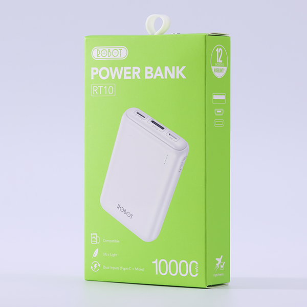 Pin Sạc Dự Phòng 10000mAh Super Mini ROBOT RT10 2 Input 1 Output [HÀNG CHÍNH HÃNG]