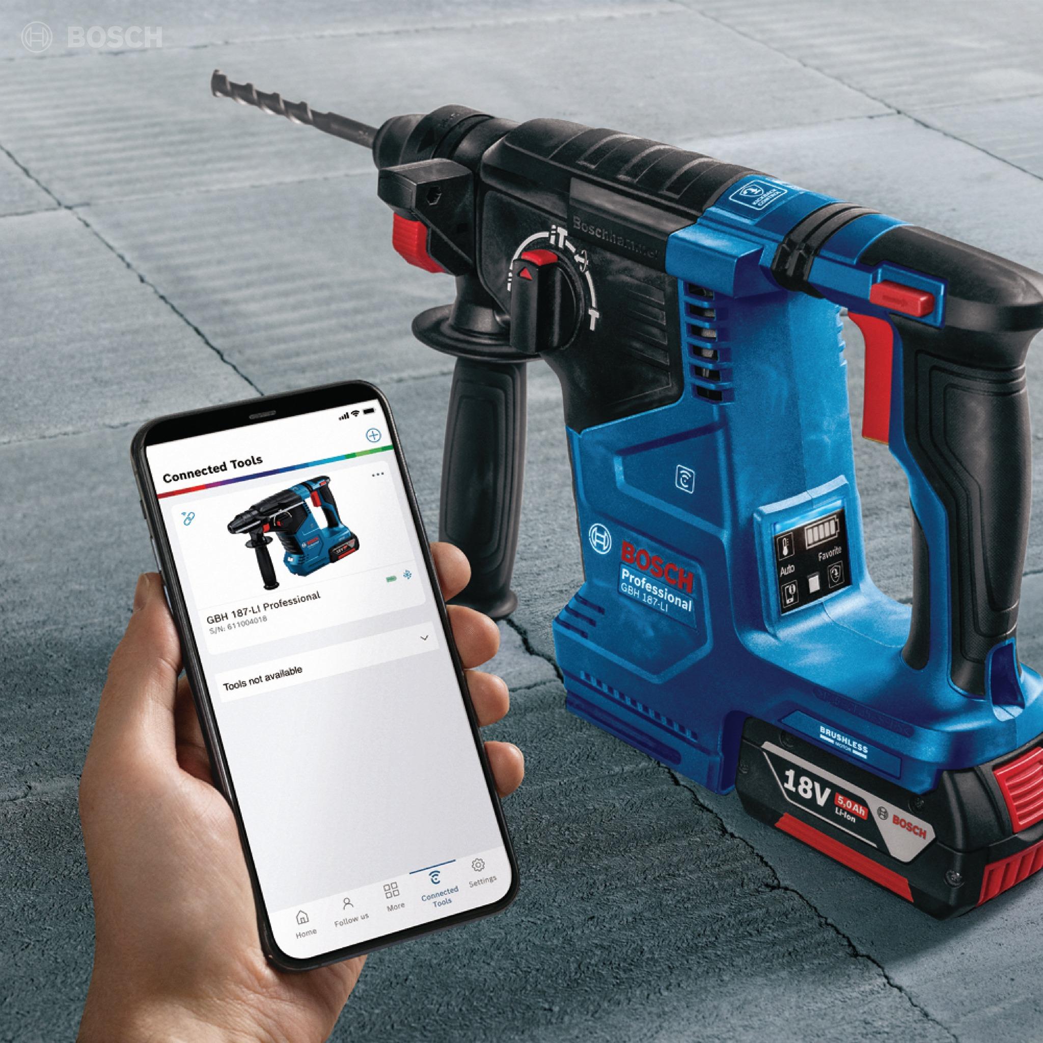 THÂN MÁY KHOAN BÊ TÔNG DÙNG PIN 18V BOSCH GBH 187-LI - HÀNG CHÍNH HÃNG
