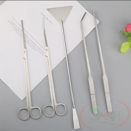 Nhíp inox DIY mũi thẳng, cong ghim trồng cây bể thủy sinh