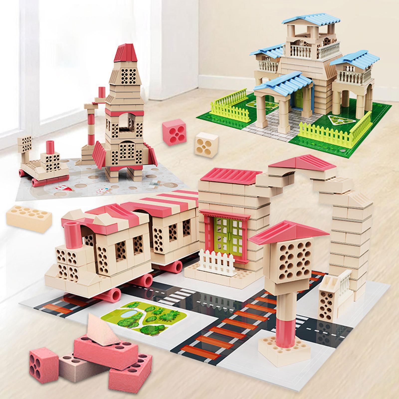 Building Bricks Kits Pile up Brick Creative for Boy Girl Toddlers