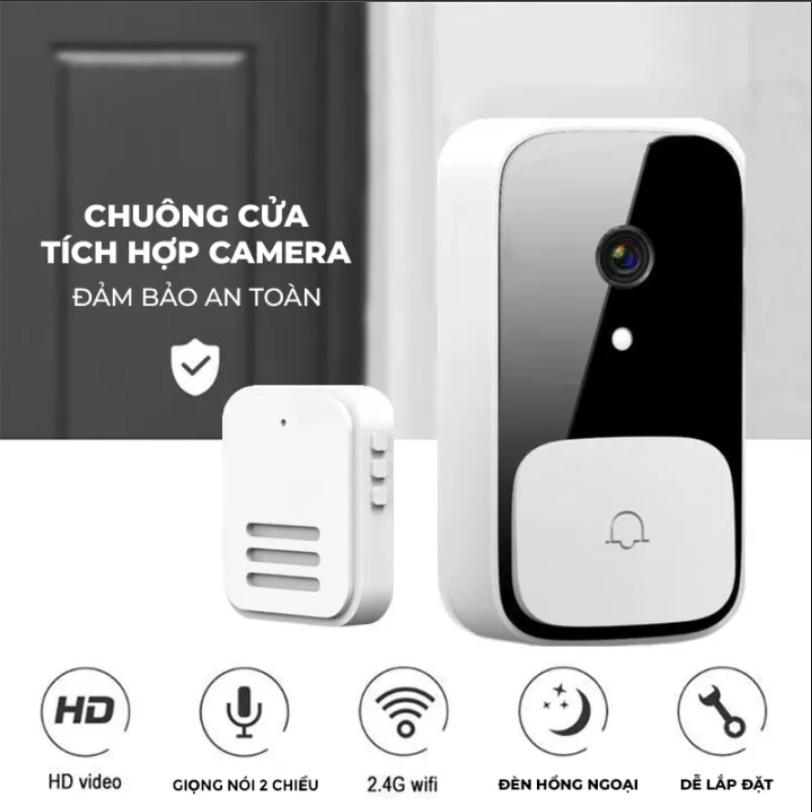 Chuông Cửa Liên Lạc Nội Bộ Video Thông Minh M5 Kèm Camera Báo Động, Chuông Cửa Thông Minh