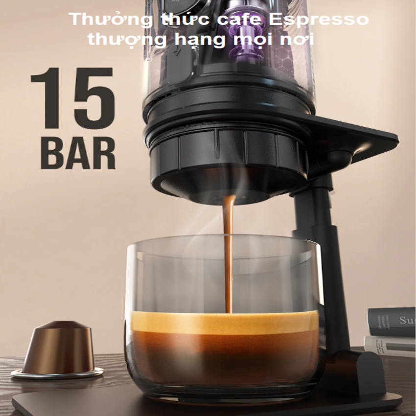 Máy pha cà phê cầm tay Espresso mini 3 trong 1 cao cấp H4A - HÀNG CHÍNH HÃNG