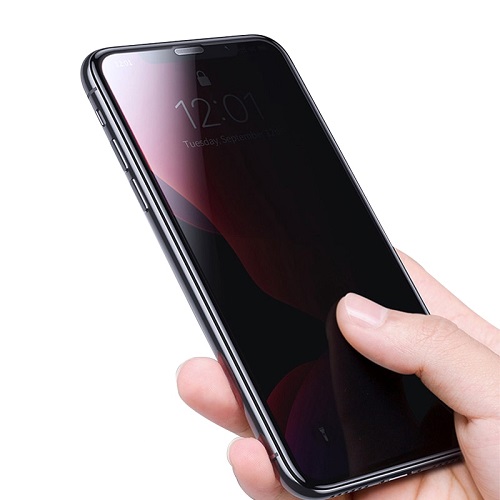 Kính cường lực siêu bền Baseus Curved chống bám vân tay dành cho iPhone ( nhiều lựa chọn ) - Hàng chính hãng