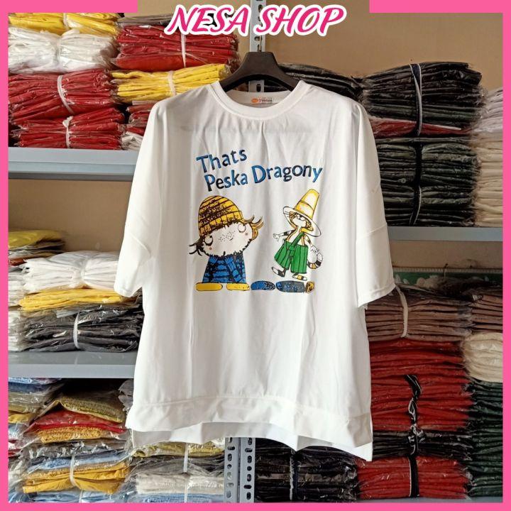 Áo thun nam nữ form rộng, Áo phông tay lỡ, chất liệu thun cotton co giãn, áo unisex in chữ That Pesky Dragon NeSa Shop