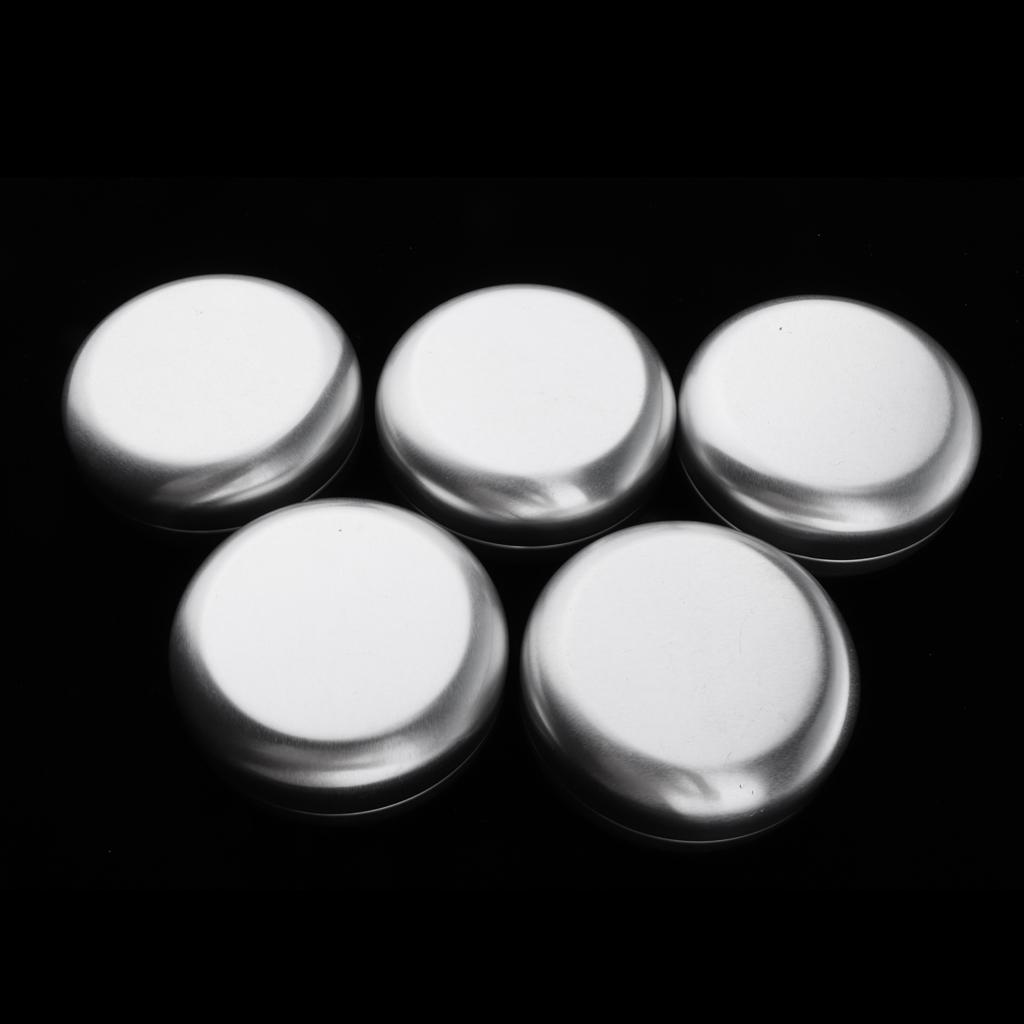 10x Smooth Round Cosmetics Lotion Cream Solid Perfume Jars Pot Case w/ Screw Cap