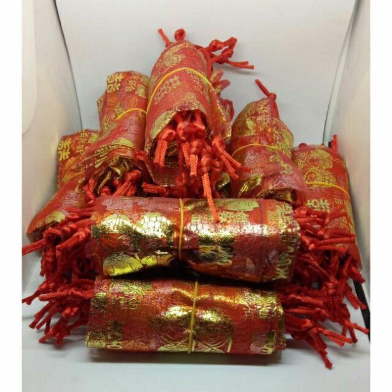 Combo 5 túi gấm dây rút đỏ may mắn dùng đựng quà tặng và vật phẩm phong thủy chất đẹp