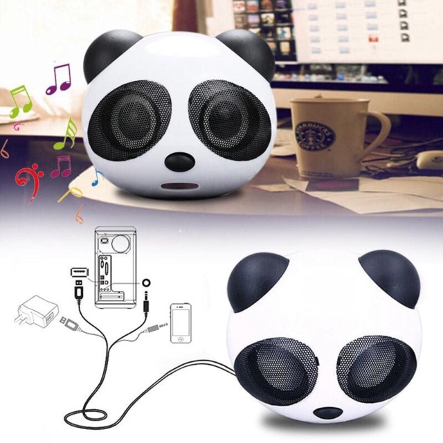 Loa Nghe Nhạc Hình Gấu Trúc Dễ Thương Loa Máy Tính Mini Gấu Trúc Panda Để Bàn Cao Cấp Âm Thanh Chuẩn Stereo - Hàng nhập khẩu