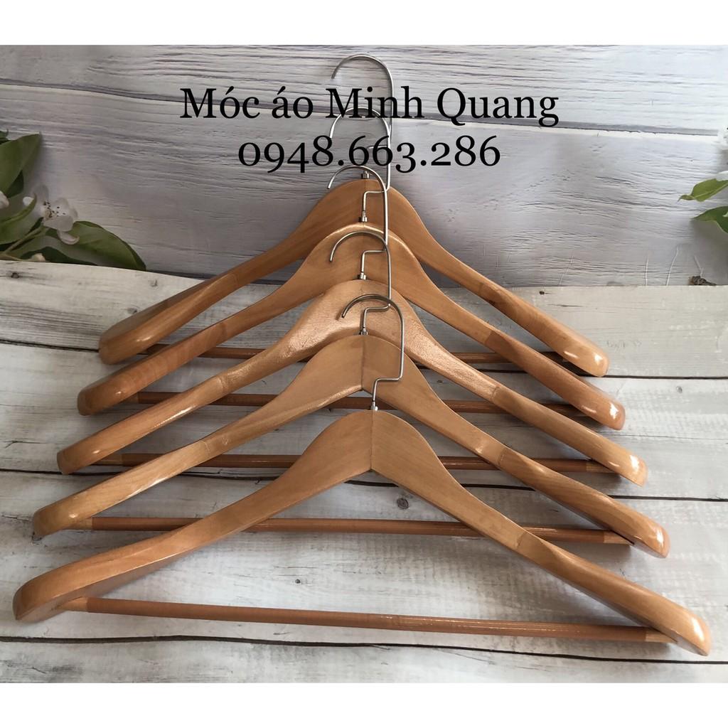 Móc treo qumóc treo quần áo vest-mắc cao cấp làm từ gỗ tự nhiên 100%-vai dày 5cm