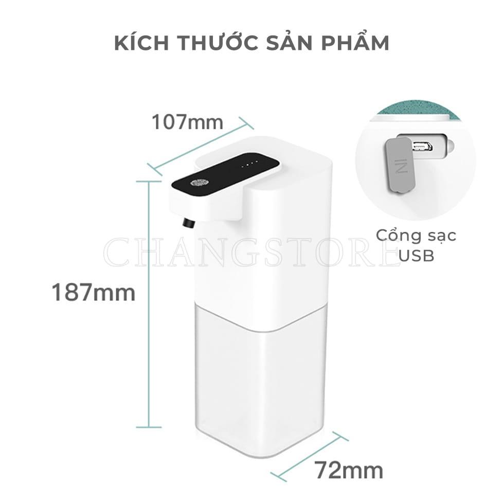 Máy Rửa Tay Phun Khử Khuẩn Cảm Ứng Tự Động, Máy Đựng Xà Phòng Rửa Tay Dung Tích 400ml