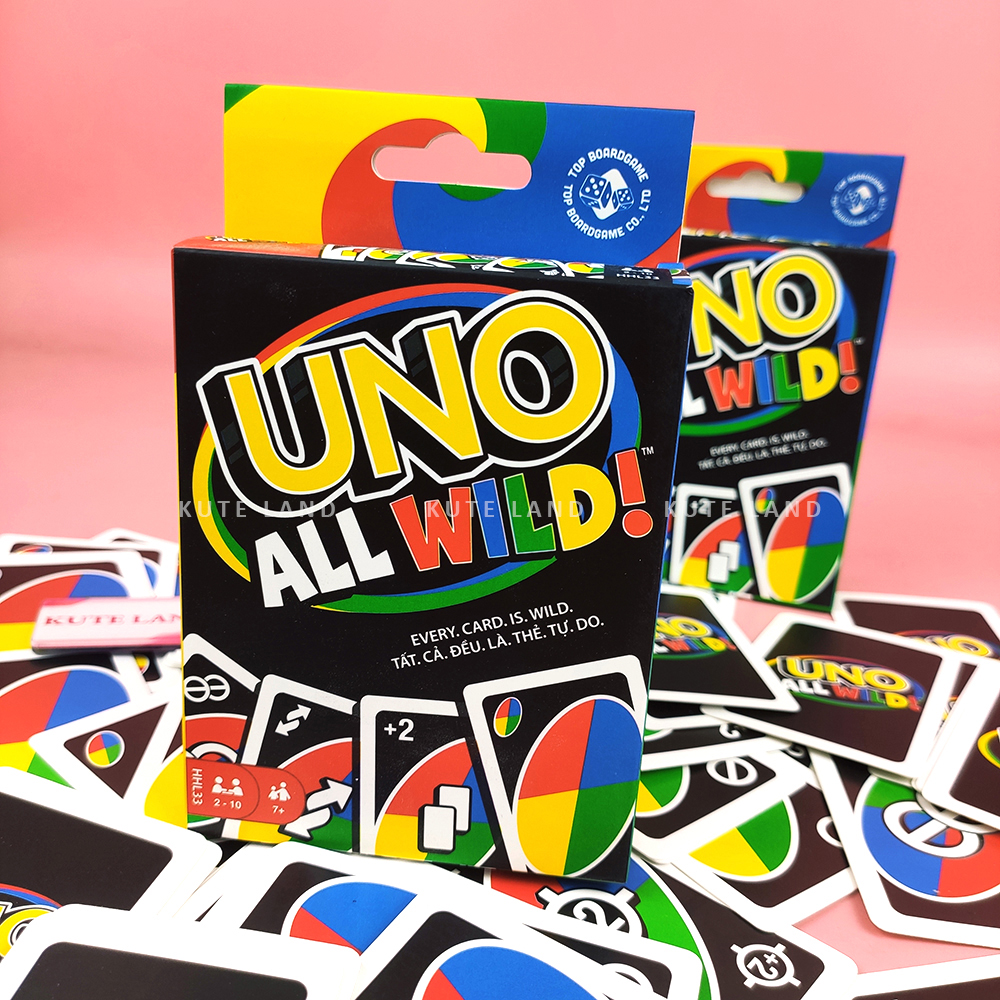 Bộ bài Uno All Wild - Bài Uno 110 lá Tất cả các thẻ đều là thẻ tự do