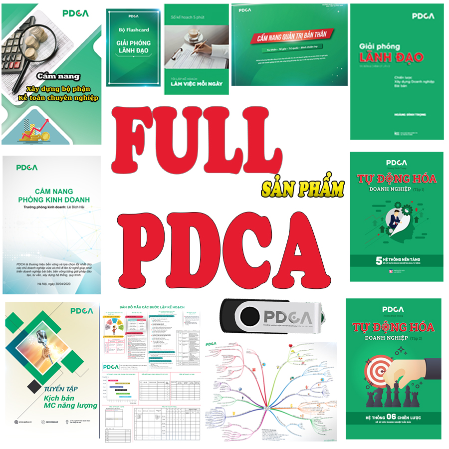 Full Sản Phẩm PDCA - trọn bộ 12 ấn phẩm