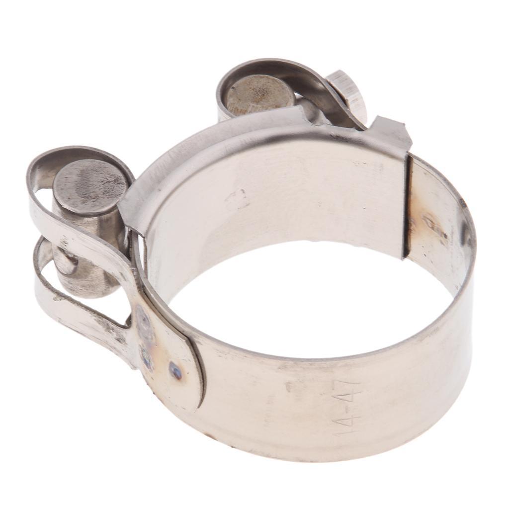 Heavy Duty Stainless Steel Motorcycle Exhaust Clamp Clip 44-47mm 48-51mm
