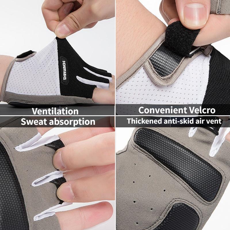 Găng tay xe đạp không trượt Gel chống trượt. Color: A-Black Size: XL