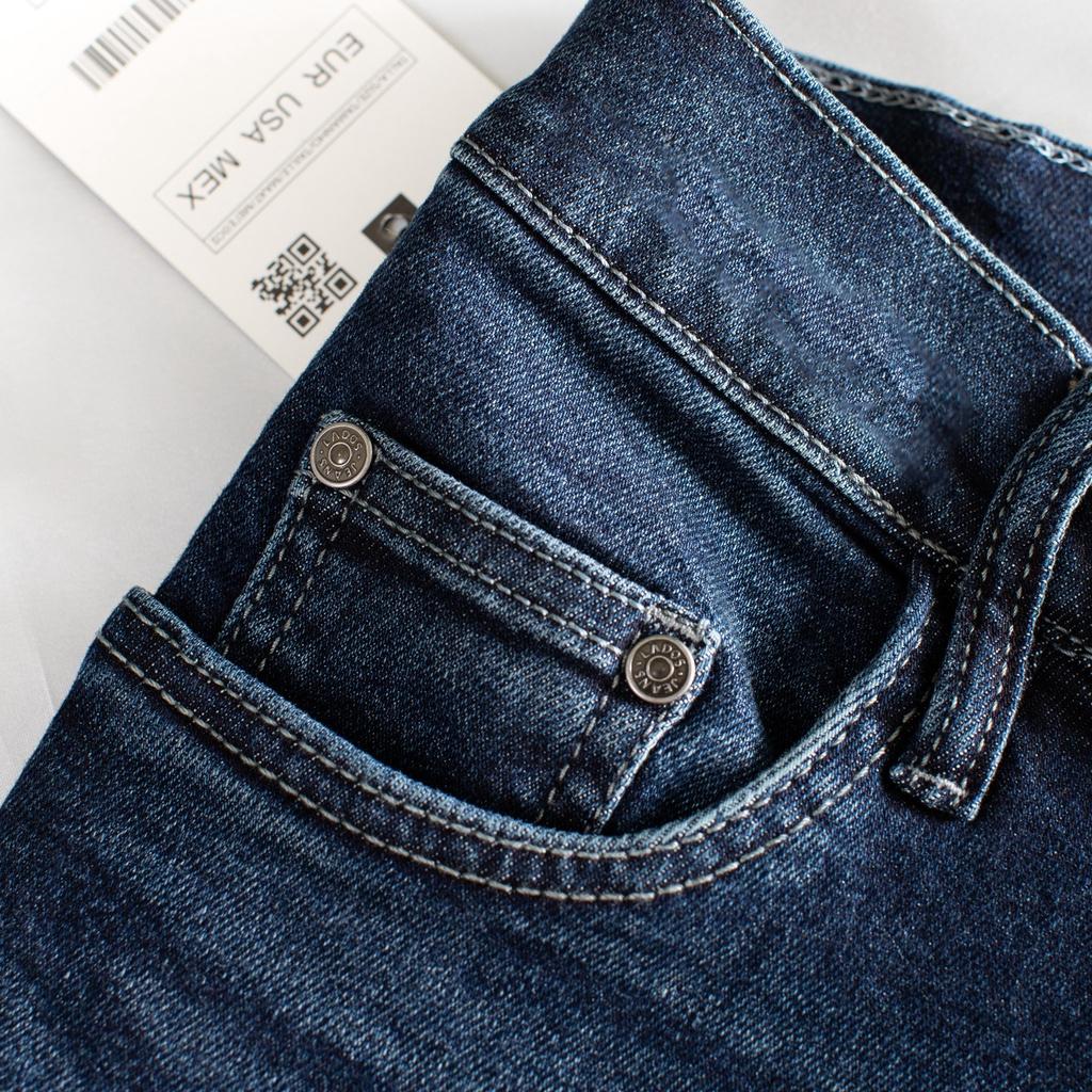 Quần Jean dài màu xanh nam cao cấp Lados - 4063, Form slimfit, chất jean co giãn thoải mái
