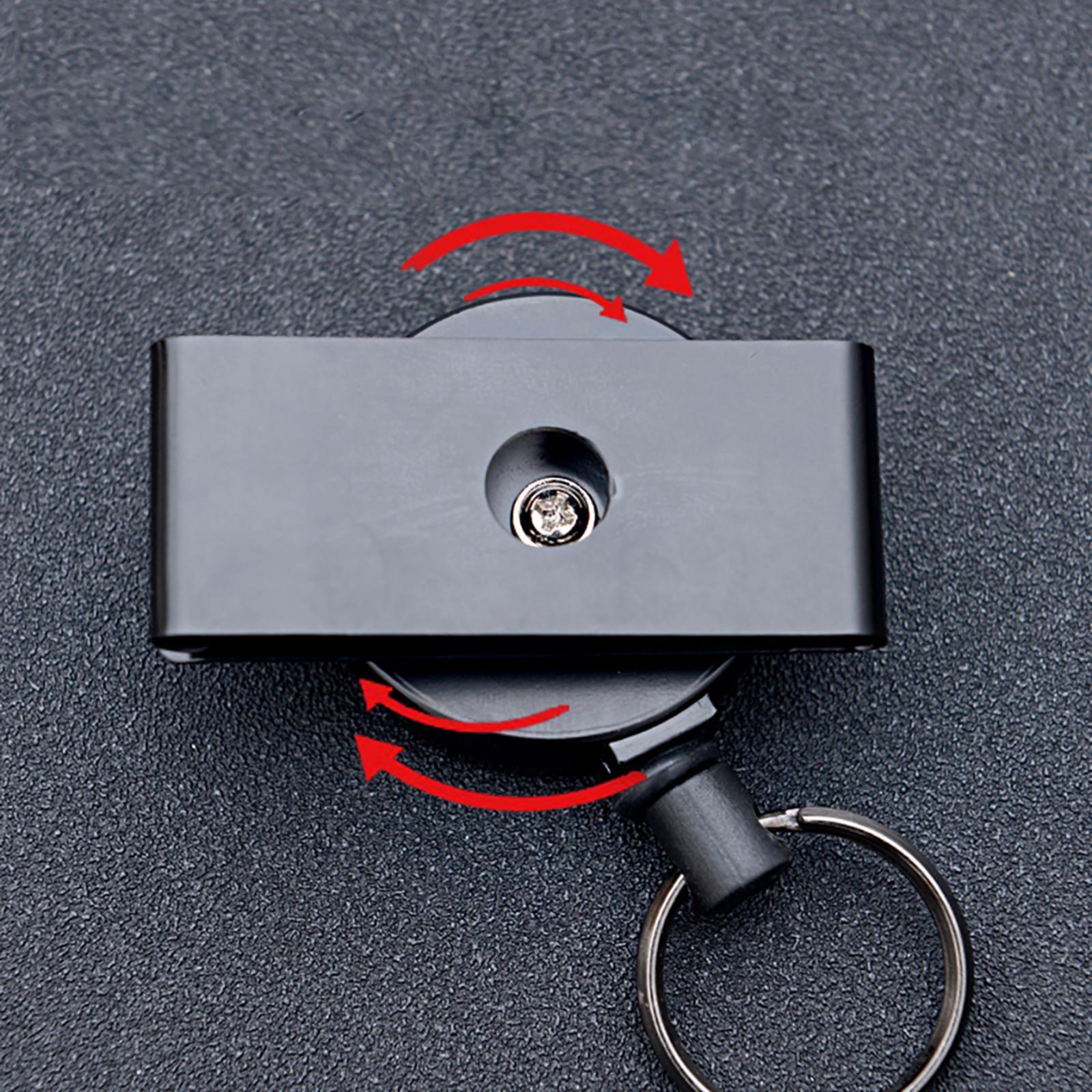Heavy Duty Retractable Keychain Key Holder Durable Portable Retractable Reel Waist Key Chain Buckle for Outdoor Fishing