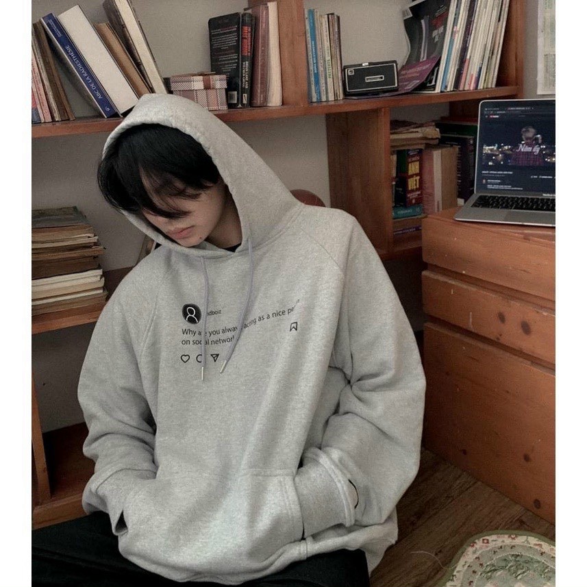 ÁO HOODIE NỮ IN STORY MÁY ẢNH CHẤT NỈ DÀY DẶN FORM RỘNG MÁT
