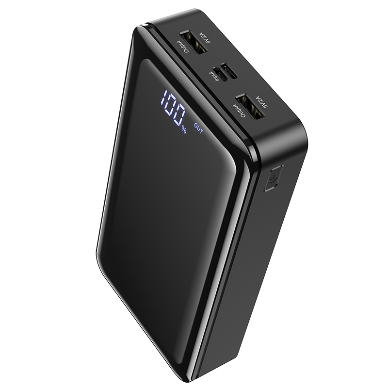 Pin sạc dự phòng Borofone BJ8 dung lượng 30000mAh cổng vào Micro USB/ USB C, 2 cổng sạc ra 1A, có màn LCD hiển thị dung lượng pin- Hàng nhập khẩu