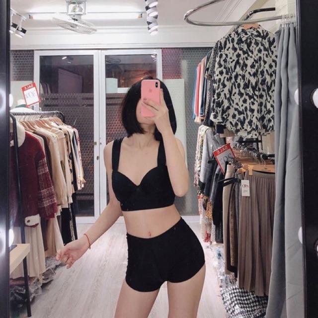 Set Bikini cạp cao áo ngực mút dày