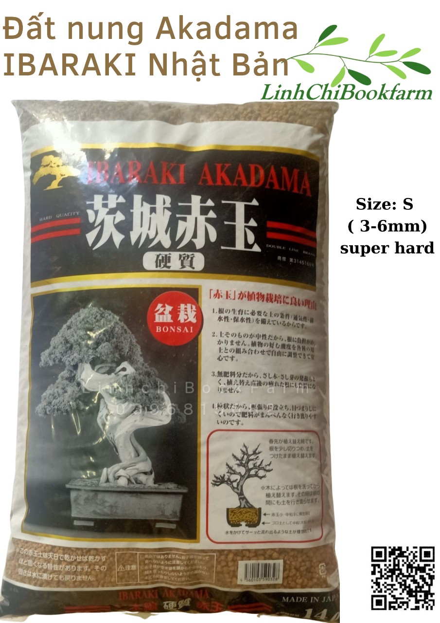 Đất nung Ibaraki Akadama Nhật Bản size S , giá thể sen đá, xương rồng, bonsai, túi 1kg