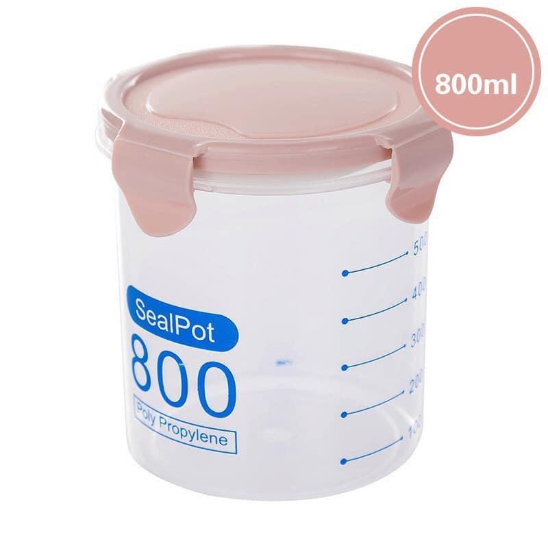 Set 3 hộp đựng thực phẩm, hạt khô 600ml-800ml-1000ml