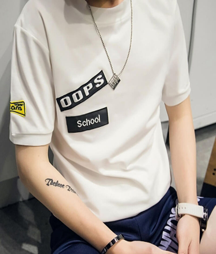 Áo T-shirt nam, cổ tròn, cộc tay, họa tiết in hoa, phong cách cá tính, phong cách Hàn TA73
