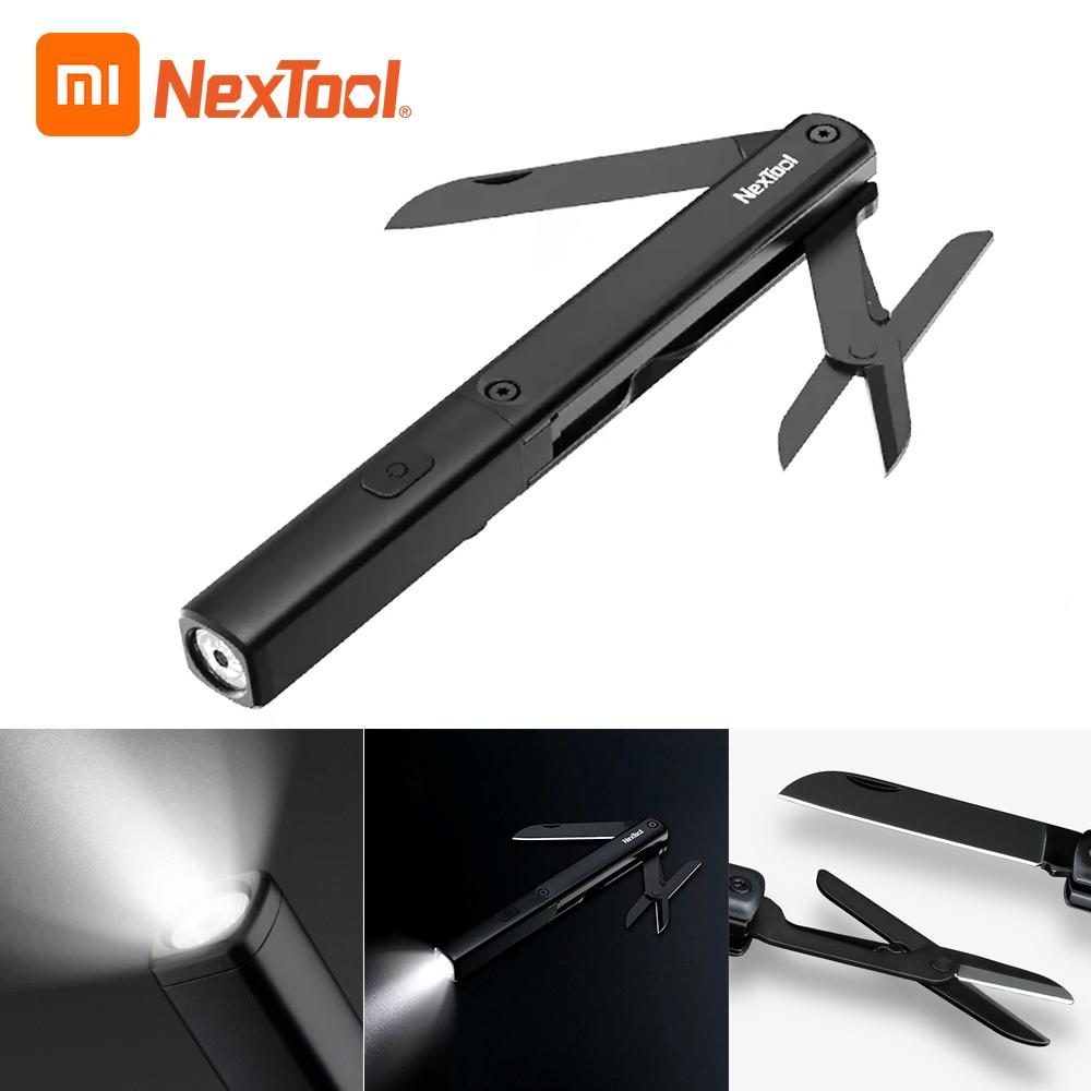 NEXTOOL Multifunctional Pen Tools 3-IN-1 Flashlight Knife Scissors USB Rechargeable IPX4 Waterproof Portable Tools