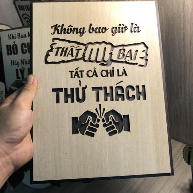 Tranh gỗ treo tường_Không bao giờ là thất bại tất cả chỉ là thử thách_CRN_01