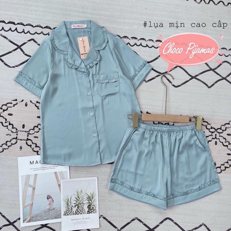 Đồ bộ Choco Pijama - Bộ ngủ lụa cao cấp đùi cộc chất siêu mát siêu mềm