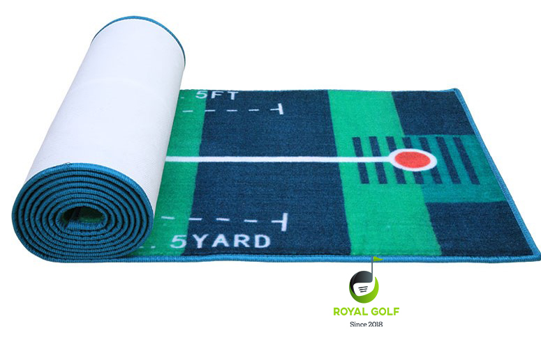 Combo thảm putt Golf cao cấp TL018 + máy trả bóng chạy bằng pin