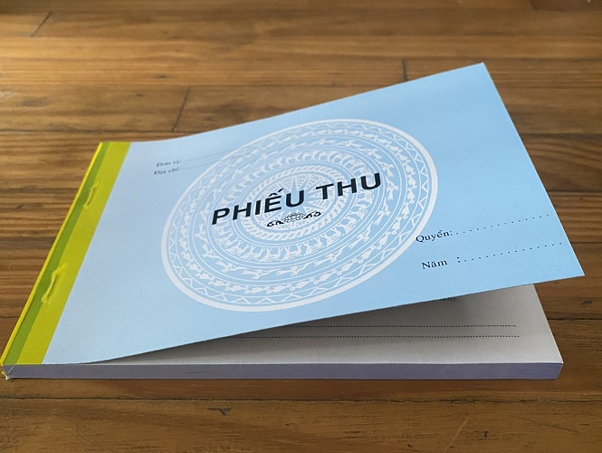 (Giao trong 2 giờ) phiếu thu 2 liên!