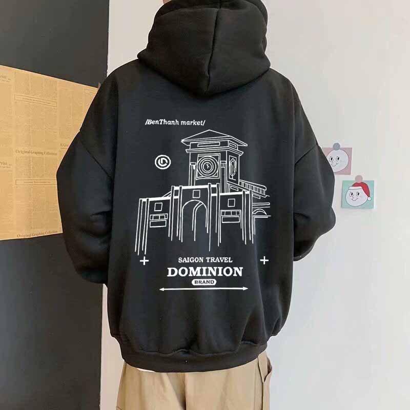 Áo hoodie nam nữ nỉ ngoại DOMINION ulzzang unisex cặp đôi hàn quốc dày mịn chống nắng hình in cá tính