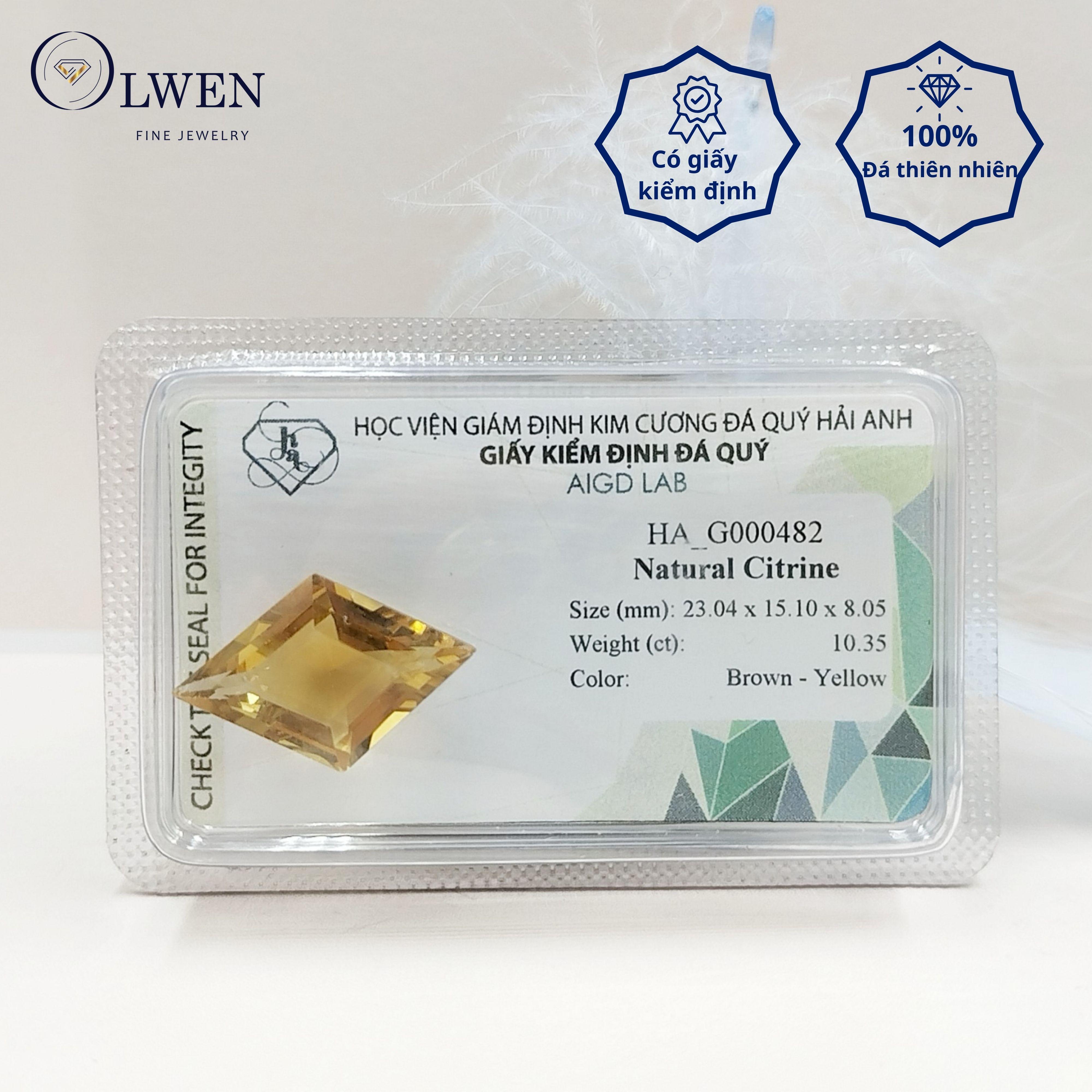 Viên đá thạch anh vàng thiên nhiên HA_G000482