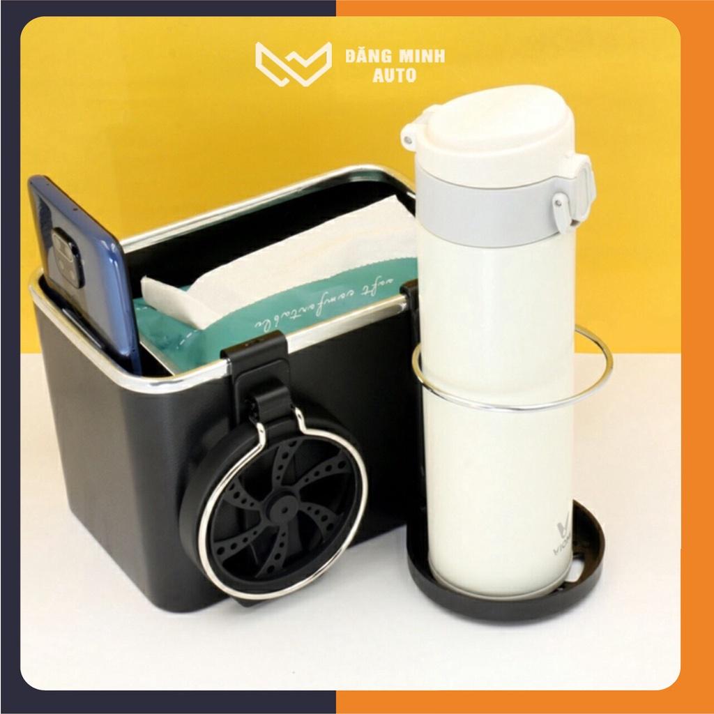 Hộp để đồ chai nước gắn bên tay tỳ ô tô đa năng Khay đựng cốc tiện dụng xe hơi ST017