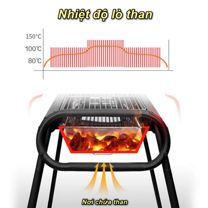 Bếp Nướng Than Ngoài Trời ALLOY BBQ Thép Không Rỉ 410