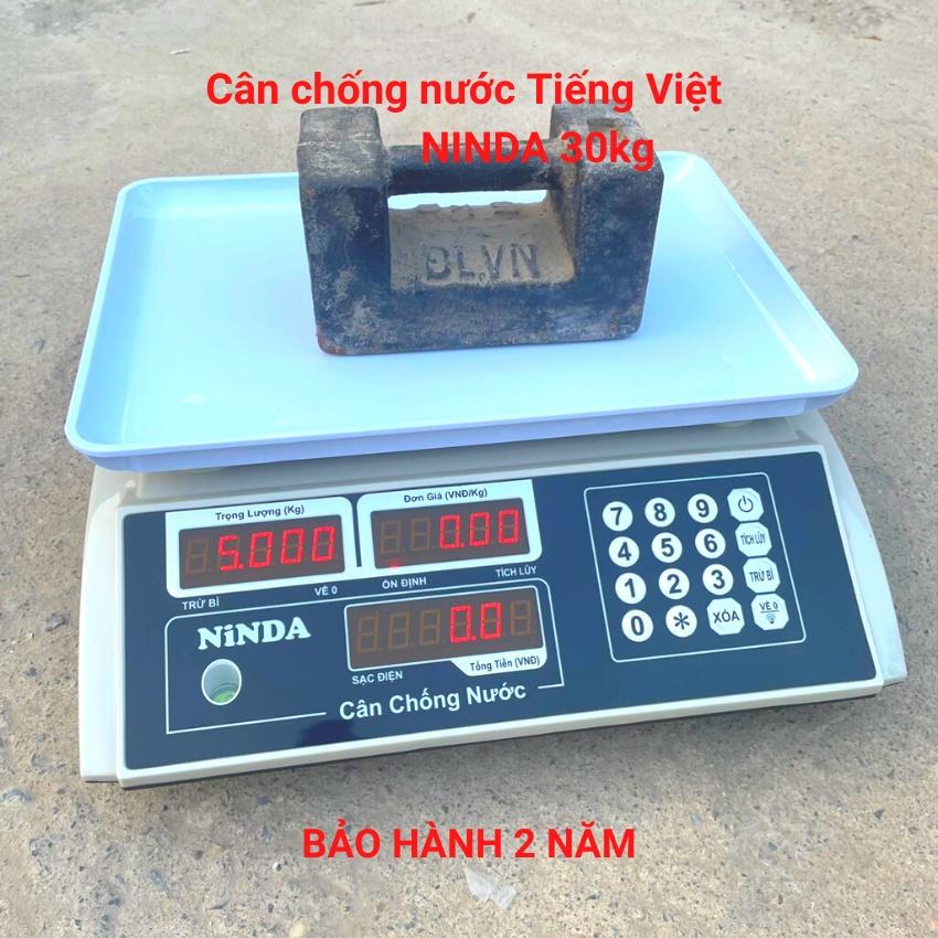 Cân tính tiền chống nước NINDA ( 30kg ) dùng cho bán hàng hải sản,nhà hàng