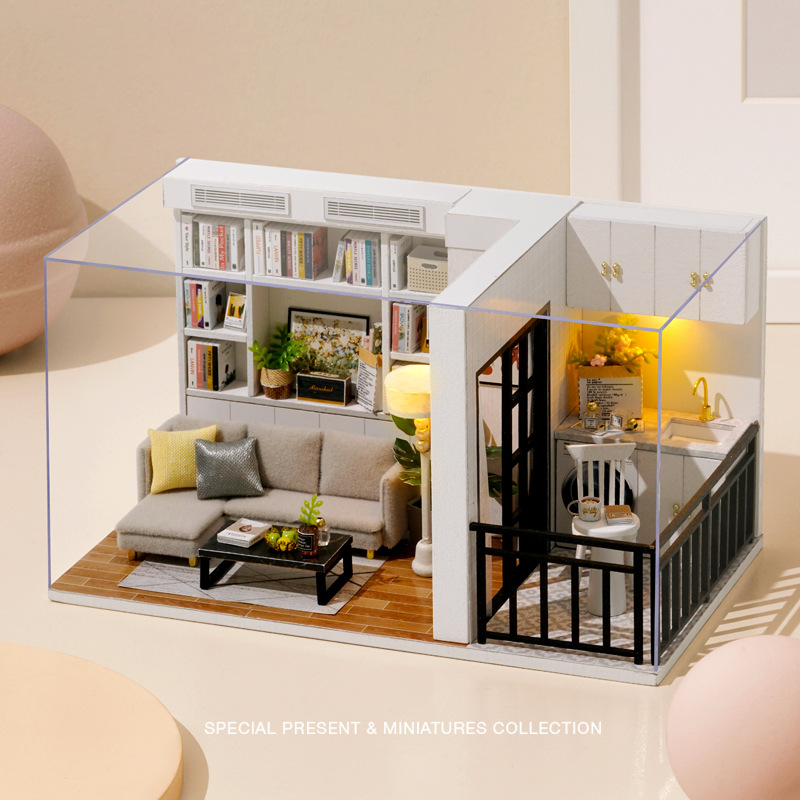 Mô hình nhà DIY Doll House Feel the Genki Life Kèm Mica Chống bụi