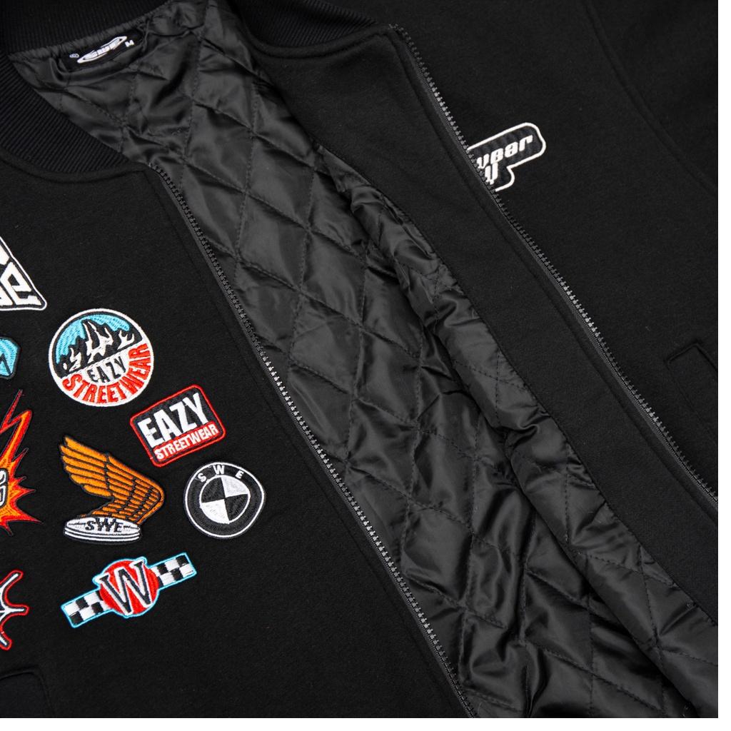 SWE - Áo Khoác Bomber PATCHES nam nữ chất nỉ bông mềm mại hai lớp chính hãng