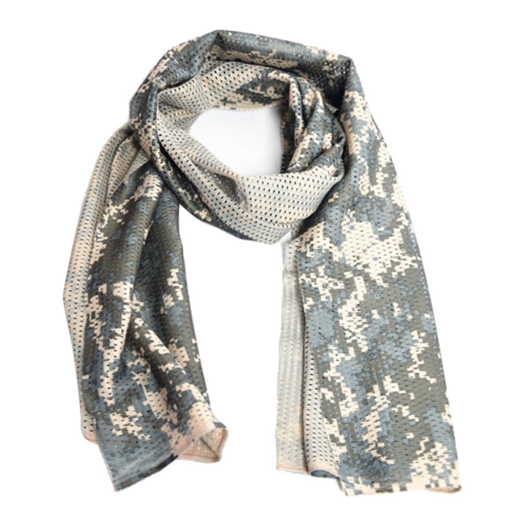 Camouflage Scrim Net Scarf Hunting Army Head Wrap Black