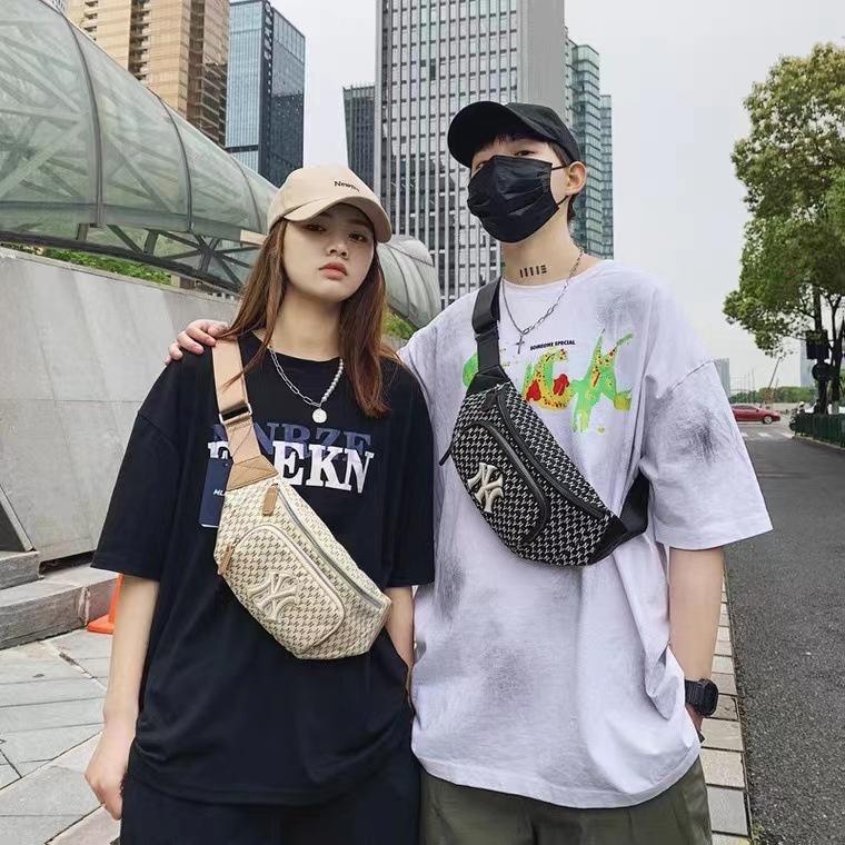 Túi bao tử đeo chéo ny, combo set túi nón unisex nam nữ quảng châu bao đẹp