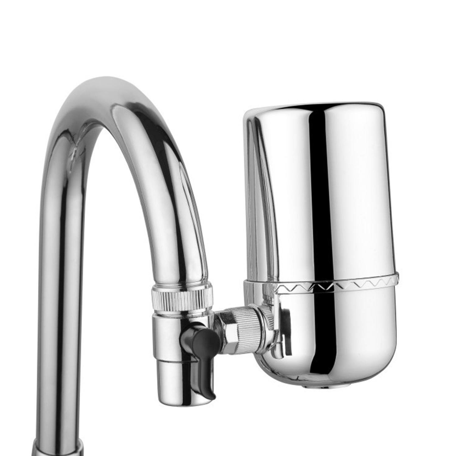 Bộ lọc nước tại vòi bằng chất liệu ABS độ bền cao, chống nứt vỡ, xoay 360 độ loại bỏ nhanh chóng clo, kim loại nặng