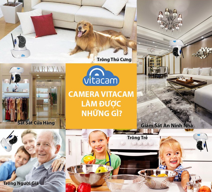 Camera IP Wifi Vitacam C720 Pro 2.0mpx Full HD1080p - Hàng Chính Hãng