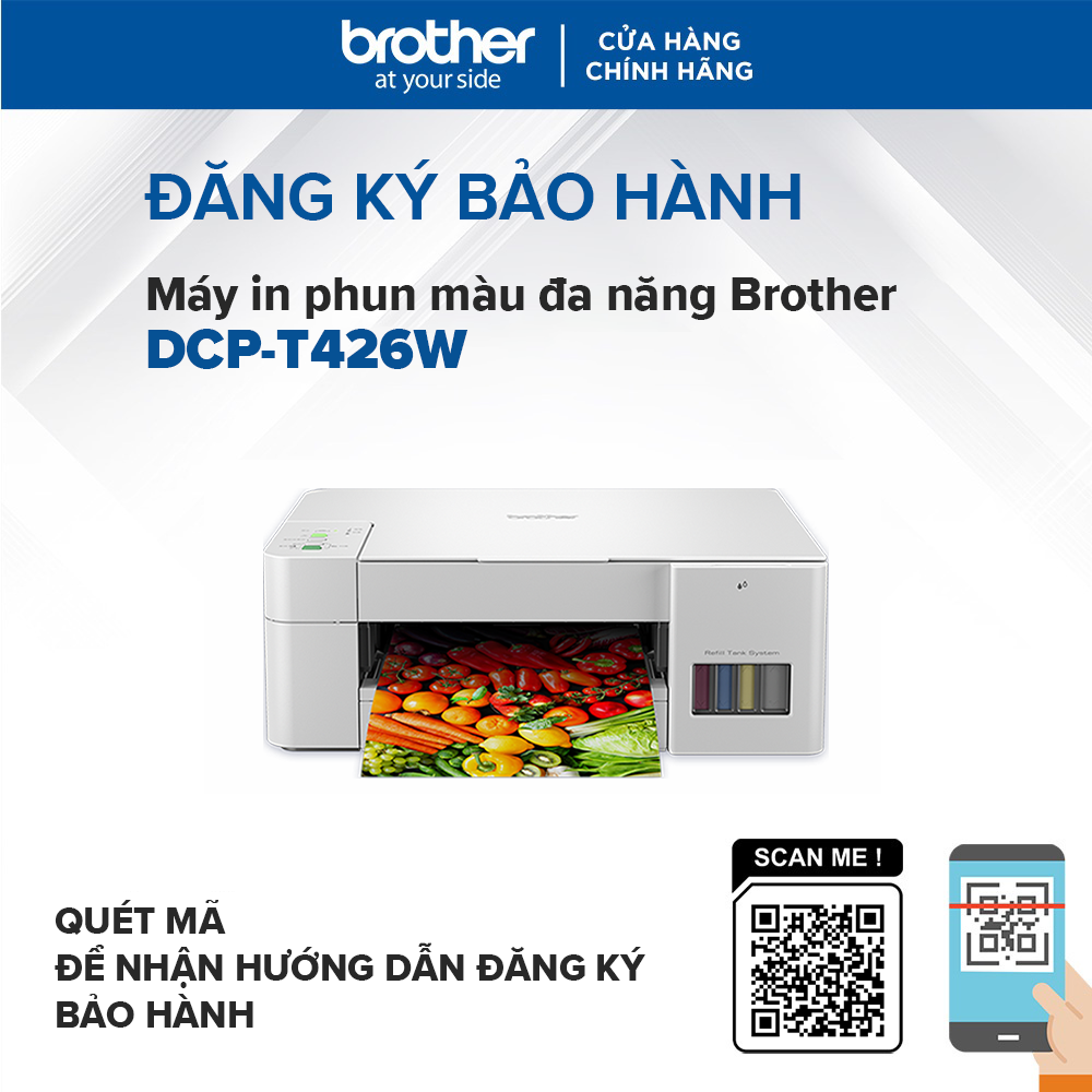 [HÀNG CHÍNH HÃNG] Máy in phun màu đa năng Brother DCP-T426W