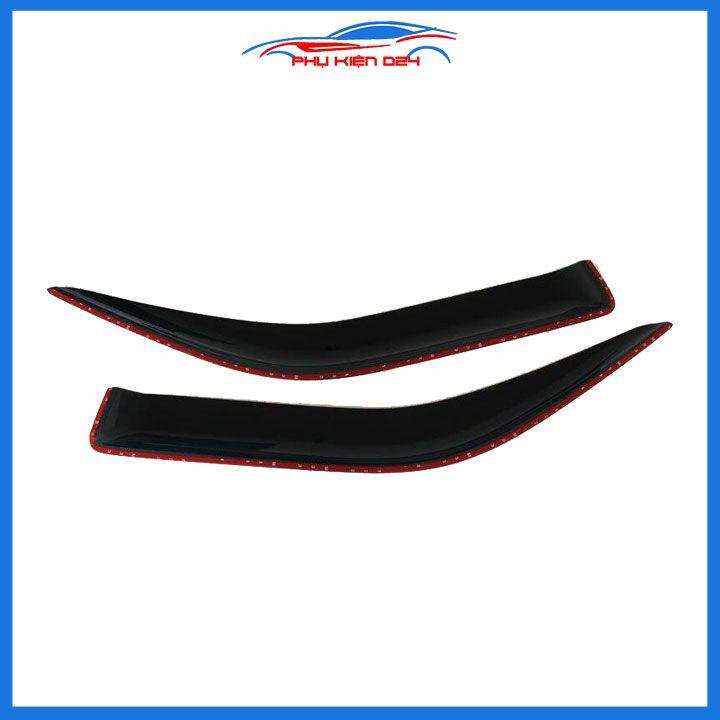 Vè che mưa ô tô Toyota Hiace 2007-2016 Vè Đen, nhựa ABS cao cấp chắn mưa, cản bụi, trang trí xe hơi