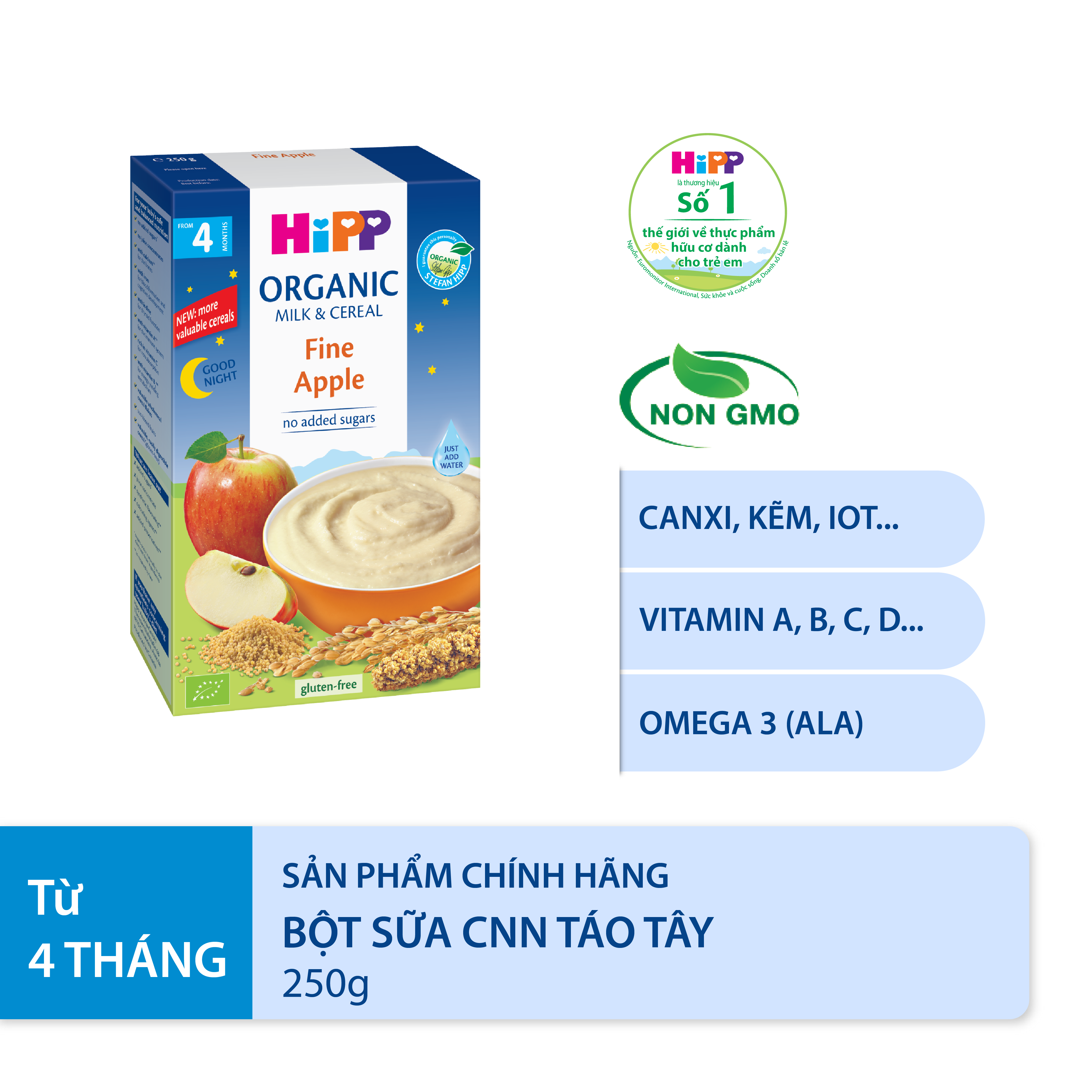 Combo ăn dặm HiPP Organic số 9: Phát triển chiều cao