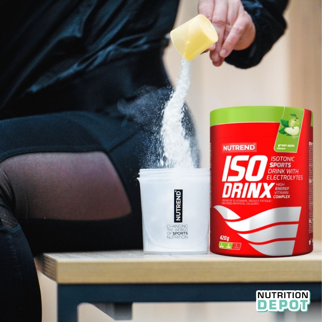 Hình ảnh Nước uống thể thao bổ sung chất điện giải Nutrend Isodrinx vị Táo xanh - Sports Drink With Electrolytes (420g/hộp) - Nutrition Depot Vietnam