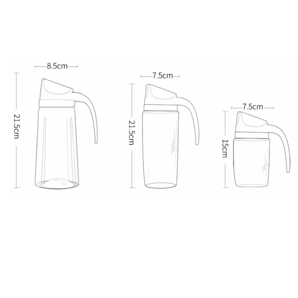 3pack Oil Liquor Dispenser Bottle Auto Flip Top Stopper 300/600/630mml