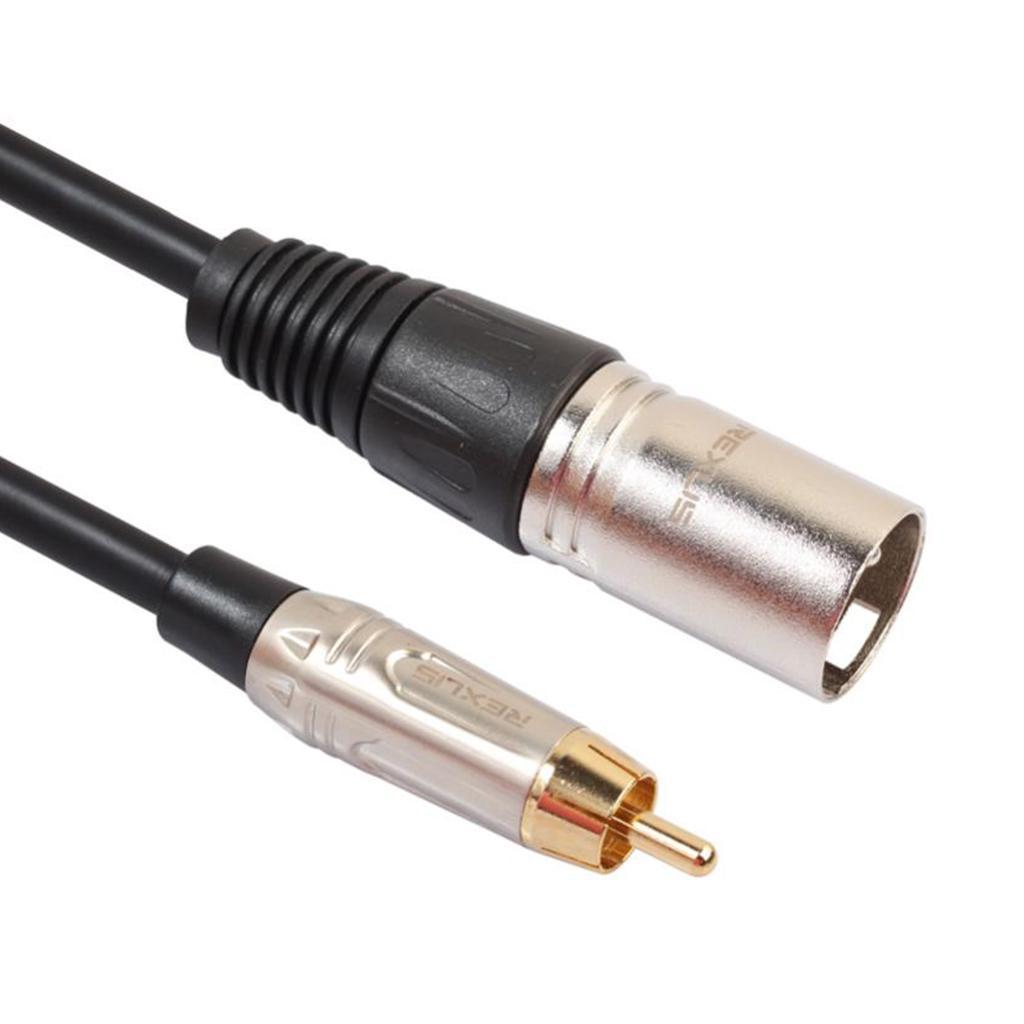 RCA Male to XLR Male Audio Mic Cable Patch Microphone Cord Parts