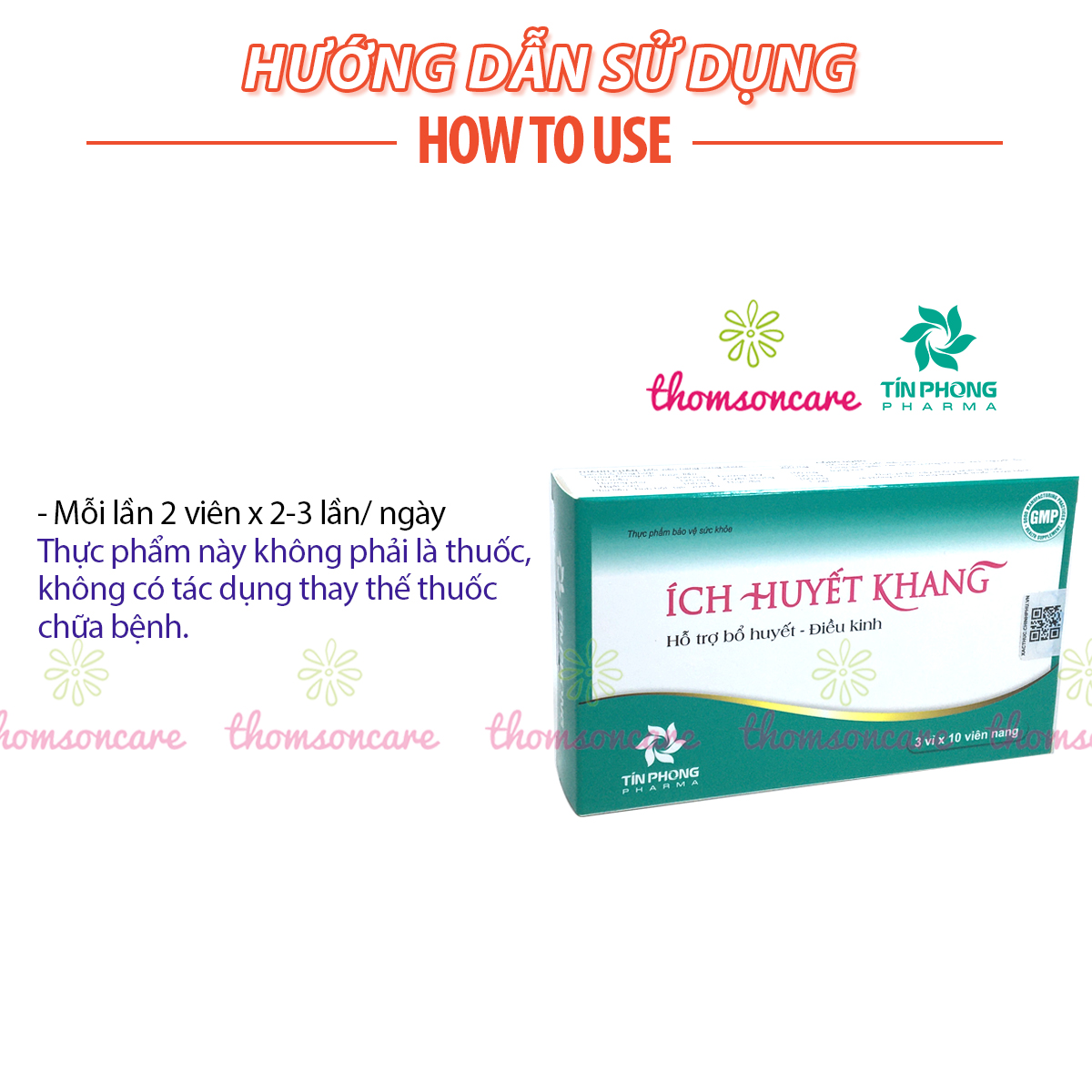 Ích Huyết Khang - Hỗ trợ giảm rối loạn, điều hòa kinh nguyệt từ cao íchh mẫu, ngải cứu và thảo dược